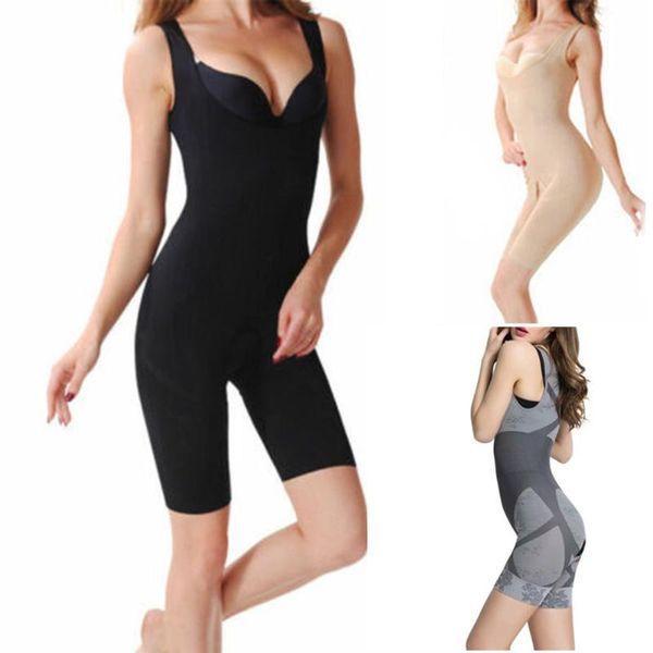 

gym clothing women body shaper bamboo charcoal jumpsuit soft belly and hip corset shapewear for summer lmh66, White;black