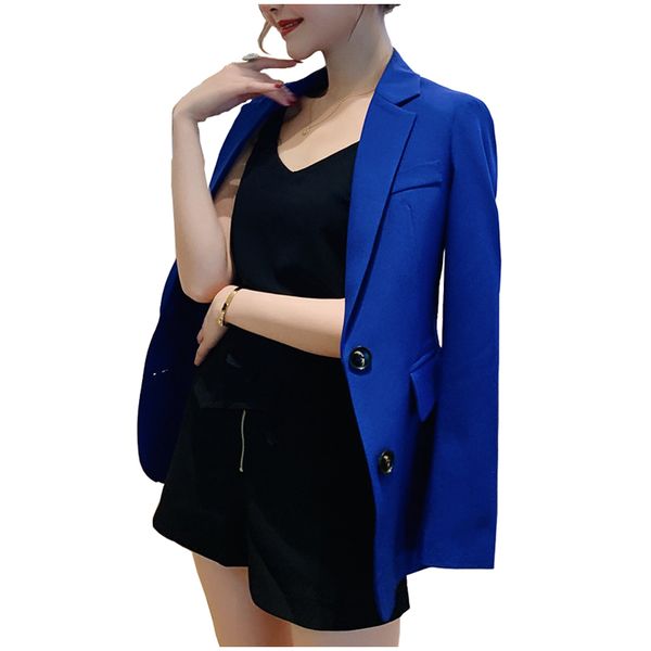 

new casual women blazers and jackets single breasted coat female suit 2019 elegant lady jacket solid plus size outwear, White;black