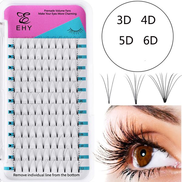 

3d/4d/5d//6d individual eyelashes russia premade volume fans mink lashes c d curl apply quickly lashes extension makeup tool
