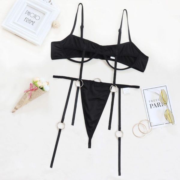 

2020 women's lingerie sheer lace babydoll see through nightwear open bra plus size sleepwear underwear^s, Black;red