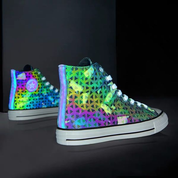 

designer pop summer breathable night magic color dragon mesh shoes men glow camouflage high plate shoes limited edition good quality, Black