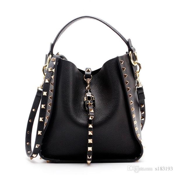 

designer handbags genuine leather designer luxury handbags rivet shoulder bags 2019 brand fashion luxury designer woman bags
