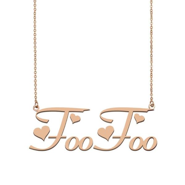 

foofoo name necklace , custom name necklace for women girls friends birthday wedding christmas mother days gift, Silver