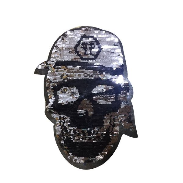 

хип-хоп стиль sequined ткань наклейка перелистывание ткань наклейка патч наклейка пиратского капитана sequined diy пираты, Black