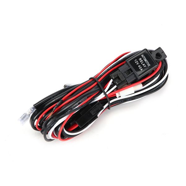 

2.5m led hid driving wiring harness kit fog spot work light wire set with 12v 40a switch relay off-road vehicle supplies