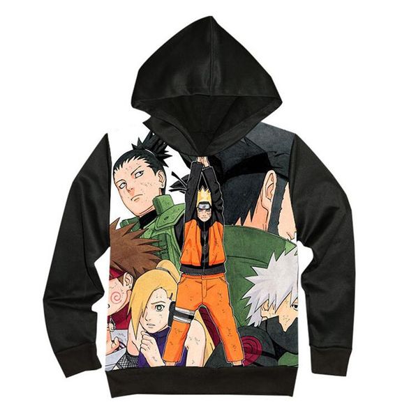 

kimikoy print naruto cosplay uchiha sasuke jacket sweatshirt fleeces costume hoodie cartoon coat, Black