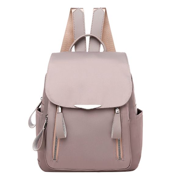 

ocardian 2019 fashion women's simple oxford zipper outdoor backpack pure color backpack travel bag design school j24