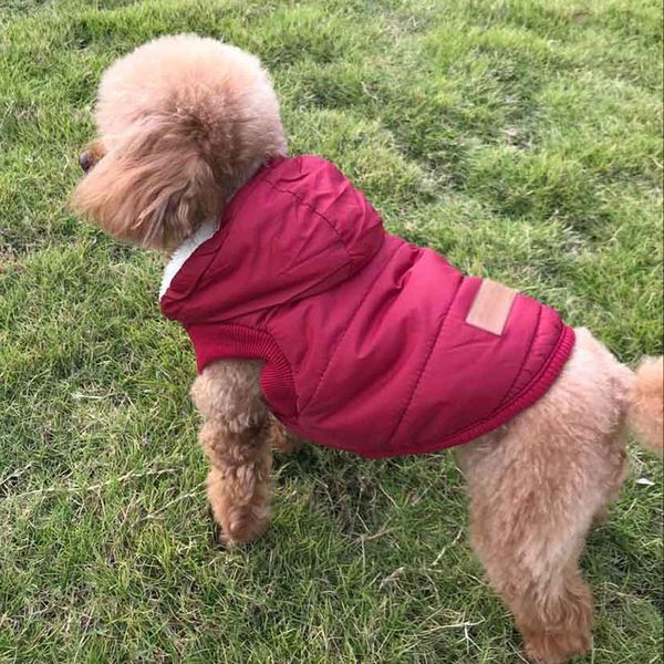 

зима pet одежда для собак красный с капюшоном привязать пряжка собак pet cest флис хлопок шерсть 3colors рождество wx9-1792