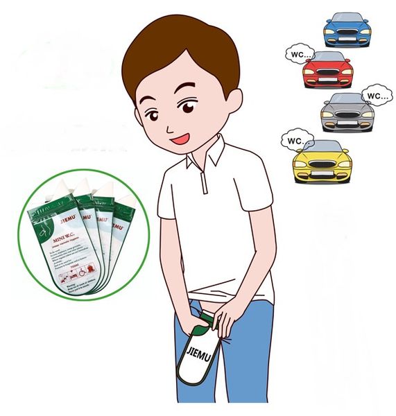 

jiemu марка emergency мочи сумки mini туалет автомобиль люди в рвоте мешок портативной моча путешествие поставка 4 / коробка оптовой