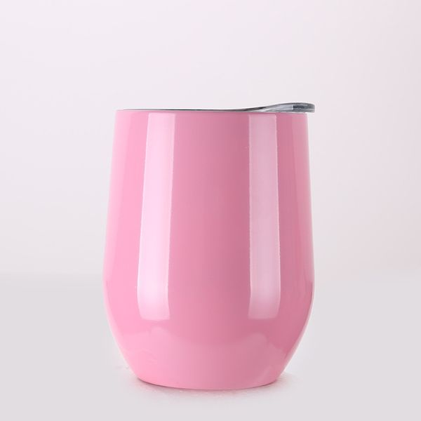 

stainless steel tumbler coffee mug double wall cup egg shape cute with lid water insulated multi color thermo vacuum