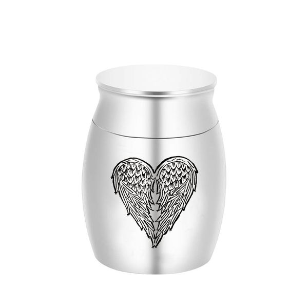 Angel Wings Cremation Cremation Urns для пепла для домашних животных, полезные для похоронного захоронения Columbarium или Home Place Mini 30x40 мм