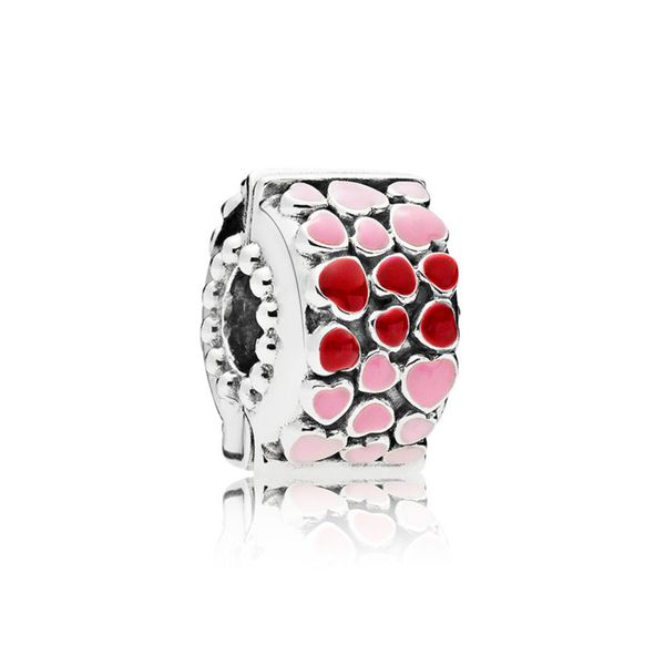 

new 100% 925 sterling silver 1:1 genuine gem 796594enmx burst of love clip fit diy bracelet original women wedding vintage gift, Black