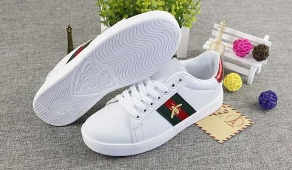 

New 13 aaa 13 gucci fa hion men women ca ual hoe luxury neaker hoe genuine leather bee embroidered eur 38 44