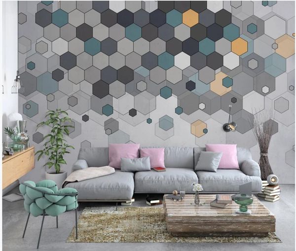 

custom p 3d wallpaper modern minimalistic abstract geometry home decor living room 3d wall murals wallpaper for walls 3 d