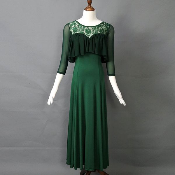 

ballroom dance dress women standard dance waltz tango foxtrot practice performance clothing customized green dresses dc3590, Black;red