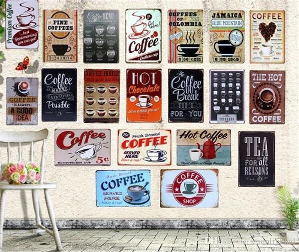 2019 Cafe Coffee Menu Decor Tea For All Reasons Metal Signs