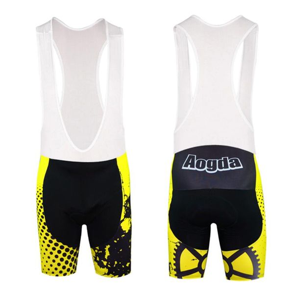 

motorcycle apparel aogda yellow bib shorts cycling 3d coolmax gel padded bicycle bike for men ciclismo bicicleta s-3xl