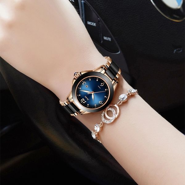 

sunkta fashion women watches rose gold ladies bracelet watches 2019new creative waterproof quartz for women, Slivery;brown