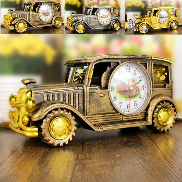 

antique style classic plastic cars needle electronic upscale clock office pen holder alarm clock art decoration ornaments gifts