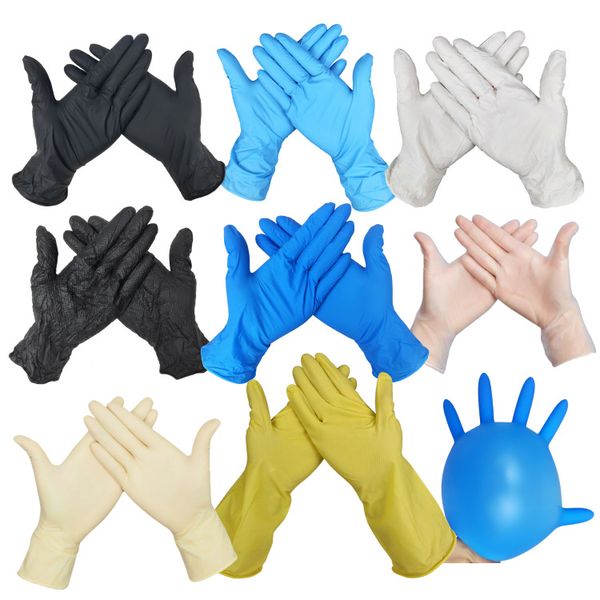 

blue color disposable gloves plastic disposable gloves nitrile gloves household cleaning wear-resistant dust proof