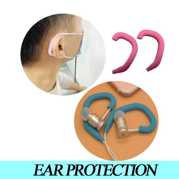 

In Stock 100pcs Soft Earmuffs Universal Mask Artifact Silicone Anti-leak Pain-resistant Earmuffs Comfortable Reusable Ear Protector FY8034