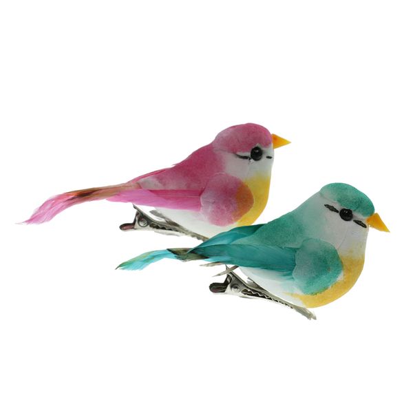 

2pcs artificial bird feather foam simulation bird home decoration