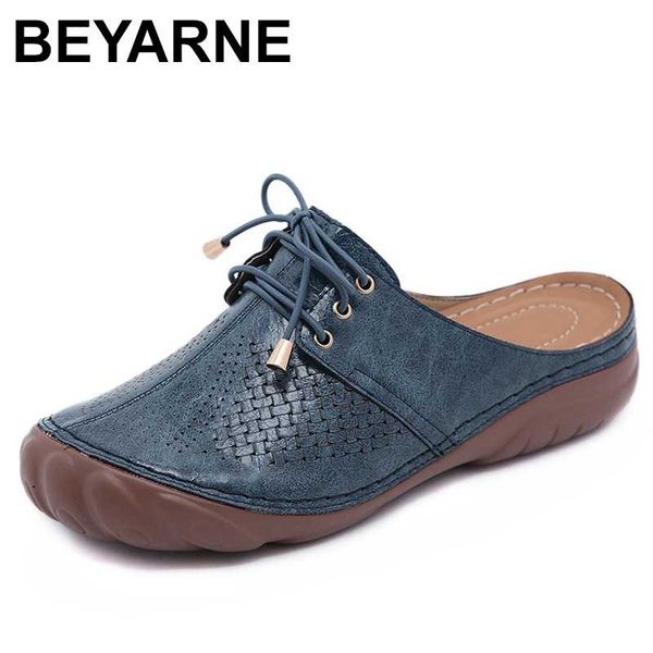 

beyarne2020 new women soft wedge slippers flat platform sole beach mules ladies slides party sandals comfortable breathable big, Black