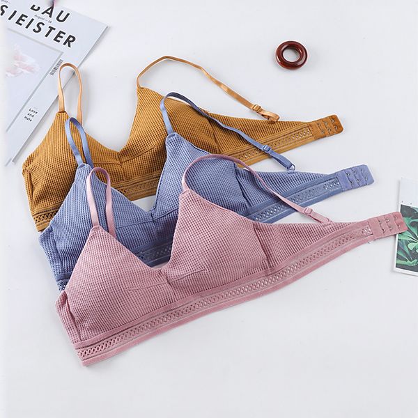 

new 2020 wireless bra women underwear lingerie female crop soft bras for women push up bras massage padded bralette, Red;black