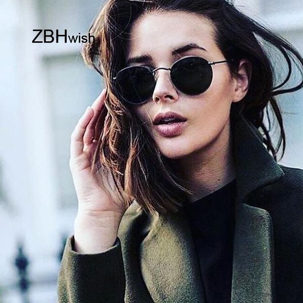 

2019 retro round sunglasses women brand designer sun glasses for women alloy mirror sunglasses ray female oculos de sol uzzlb
