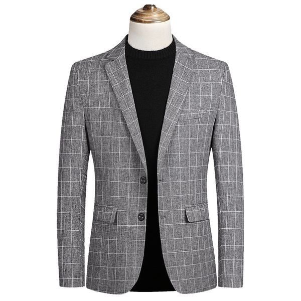 

new jacket men's plaid suit jacket fashion male casual men, White;black