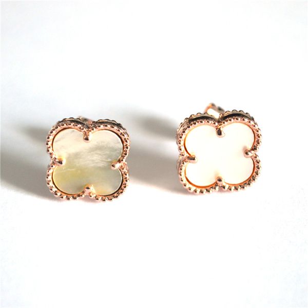 

fashion earring rose gold ear studs clover for women yf001txk, Golden;silver