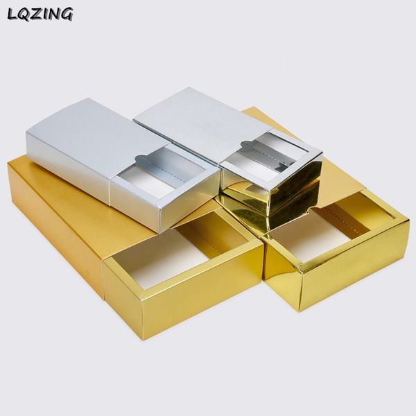 

matte/bright silver recycled cardboard gift boxes paper drawer style jewelry organizer box advanced gold gift packaging supplies