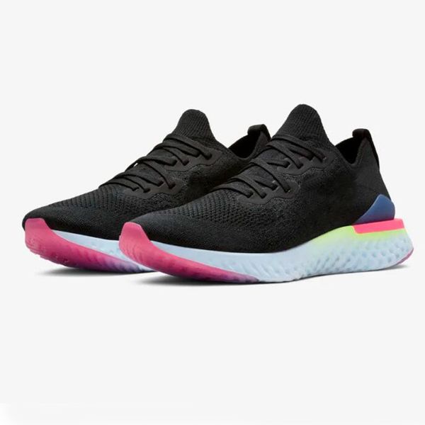 

designer react fly 2 kniting running shoes women mens trainers breathable black white pink chaussures de sport sports sneakers