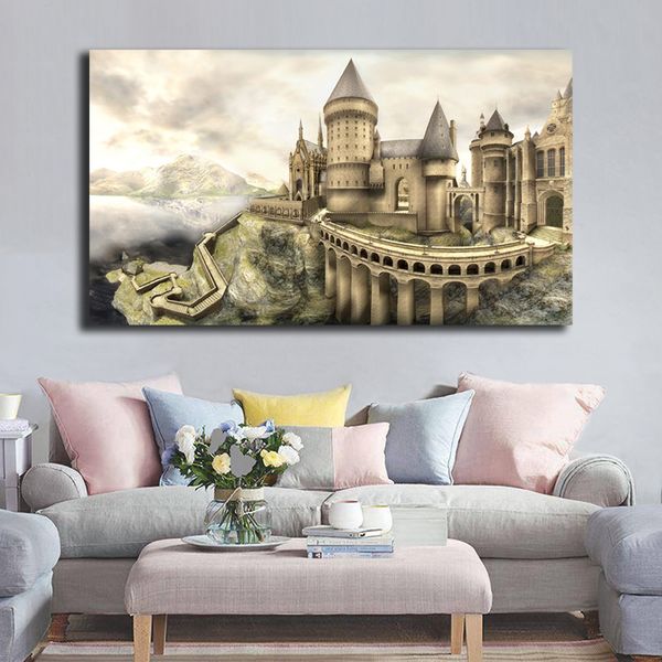 2019 Harry Potter Hogwarts Castle Movie Canvas Prints Picture Modular Paintings For Kid S Living Room Poster On The Wall Home Decor From Iwallart