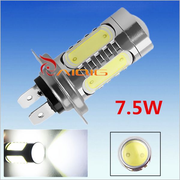 

h7 led high power 7.5w 5 led white head fog lamps car light lamp auto car bulbs parking 12v 6000k light source