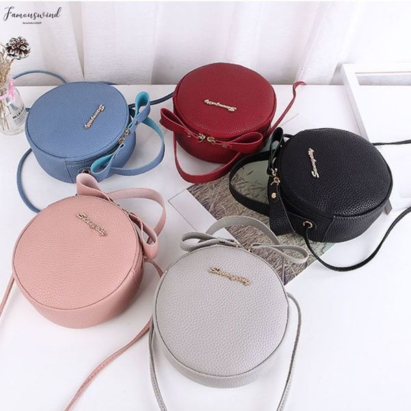 

zipper women leather round shape handbag shoulder lady crossbody bag tote messenger satchel purse
