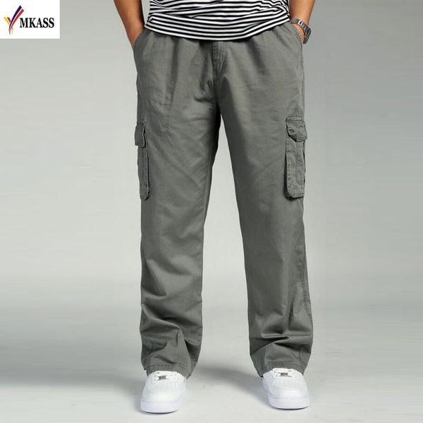 

leisure overalls outdoor travel camping mountain climbing fishing horseback riding men's pure cotton trousers, Black