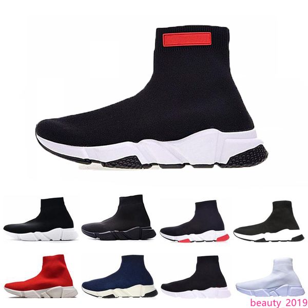 

casual shoes flat fashion socks shoes eye grey triple black white stretch mesh classic paris sneaker speed trainer