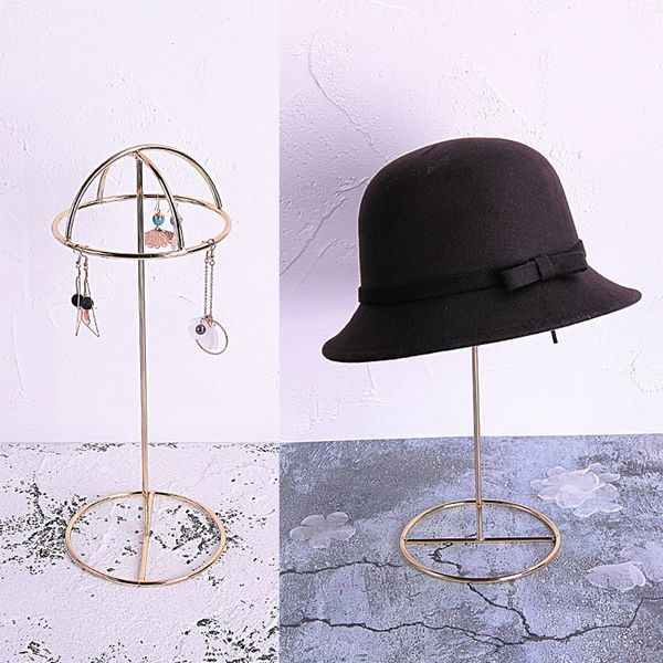 

rose gold metal iron hat display rack stand fashion cap storage holders wholesale