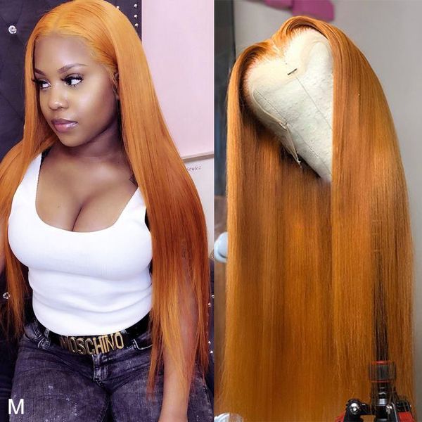 

имбирь оранжевый фронта шнурка человеческих волос парики прямые бразильское remy 8-30 «» pre щипковых человеческих волос боб парик для женщи, Black;brown