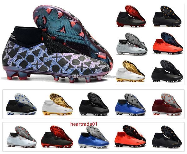 

phantom shadow vision new elite df fg vsn game over mens high ankle soccer cleats football shoes size us6.5-11