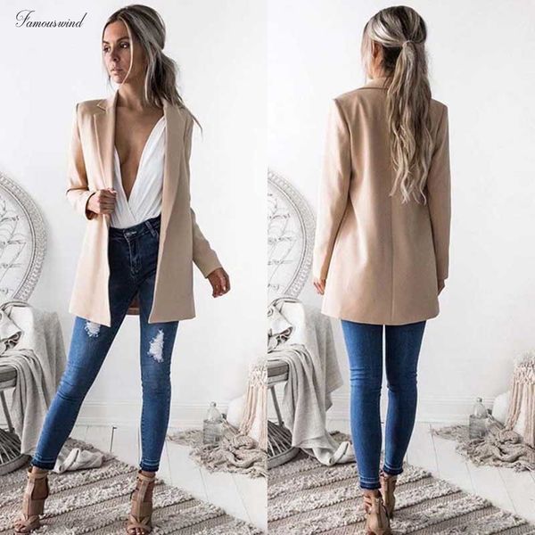 

новая мода женщины костюм пальто бизнес blazer с длинным рукавом outwears офиса ледис длинные женские пиджаки drop доставка, White;black