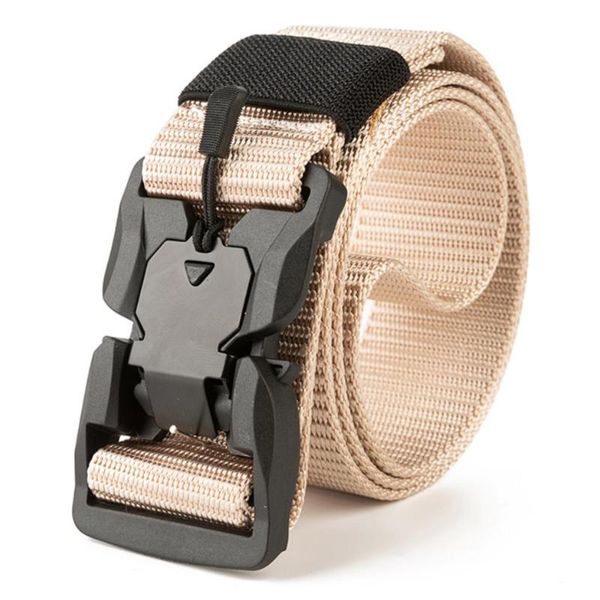 

outdoor practical 125cm tactical nylon magnetic belt, Black;gray