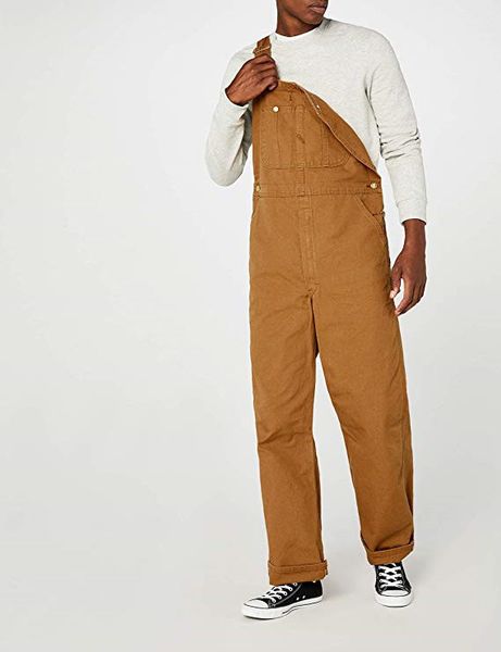 

2019 spring and autumn men's overalls men's denim overalls casual pants, Black