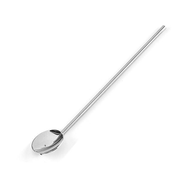 

cocktail mate stainless steel bartender spoon straw spoon shaped drinking straw