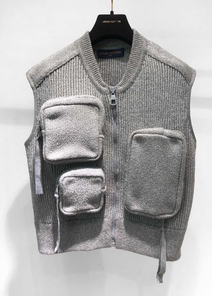 

20ss victory paris luxury grey sleeveless jacket casual street men women couple outwear wjl, Black