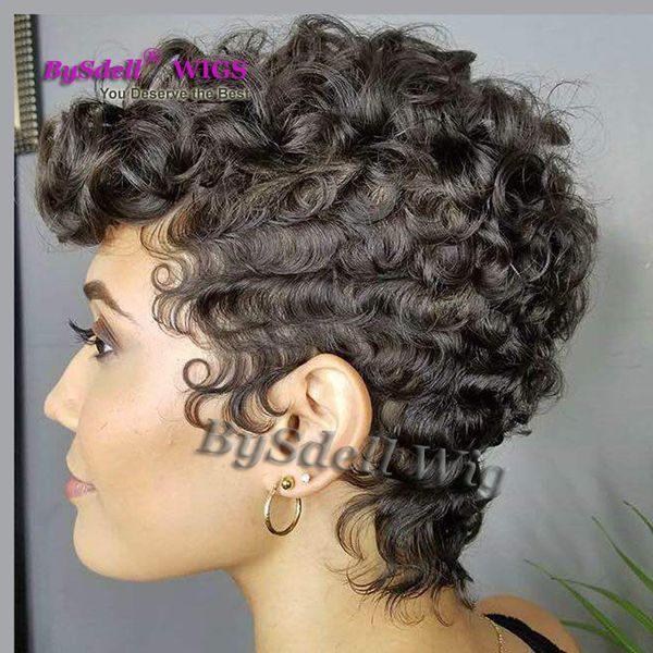 Premium Super Short Hair Wig Synthetic Short Layered Cut Hairstyle