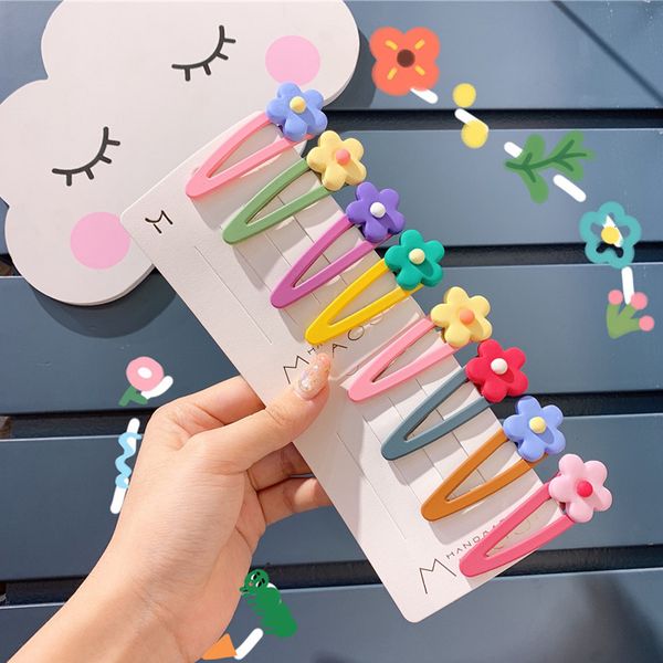 

hair flower new clips arrivals for girls candy color hairpin headdress clip barrettes ins fashion floral hair accessories female, Slivery;white