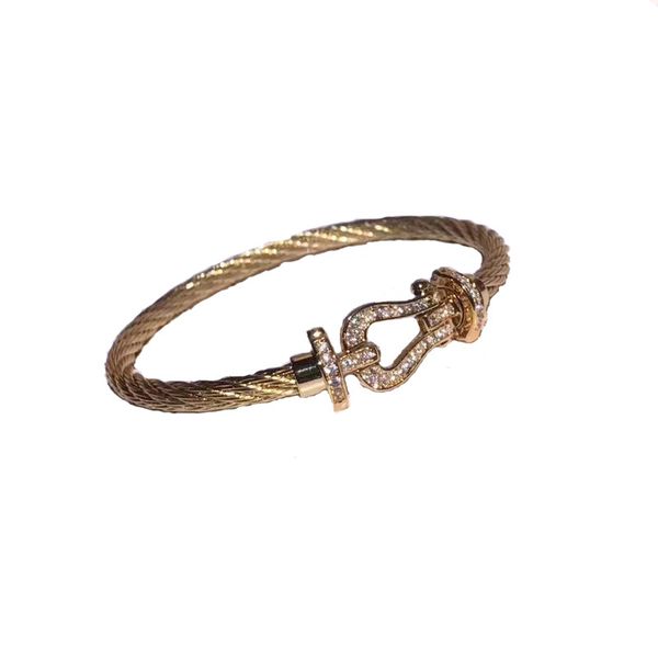 

net red fashion rose gold plated bracelet womens highend atmospheric personality full diamond bracelet factory customized wholesale, Golden;silver