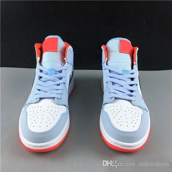 

оптовая 1 mid половина синий полька mens basketball дизайнер обуви белый черный i мода спорт zapatos 1s человек кроссовки